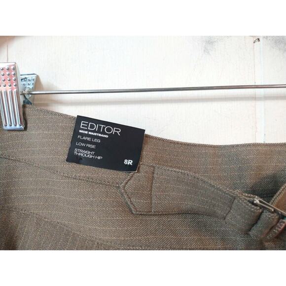 Express NWT Editor WM 8R Dress Pants Trousers Career Wear Corpcore Khaki Brown - Picture 5 of 6